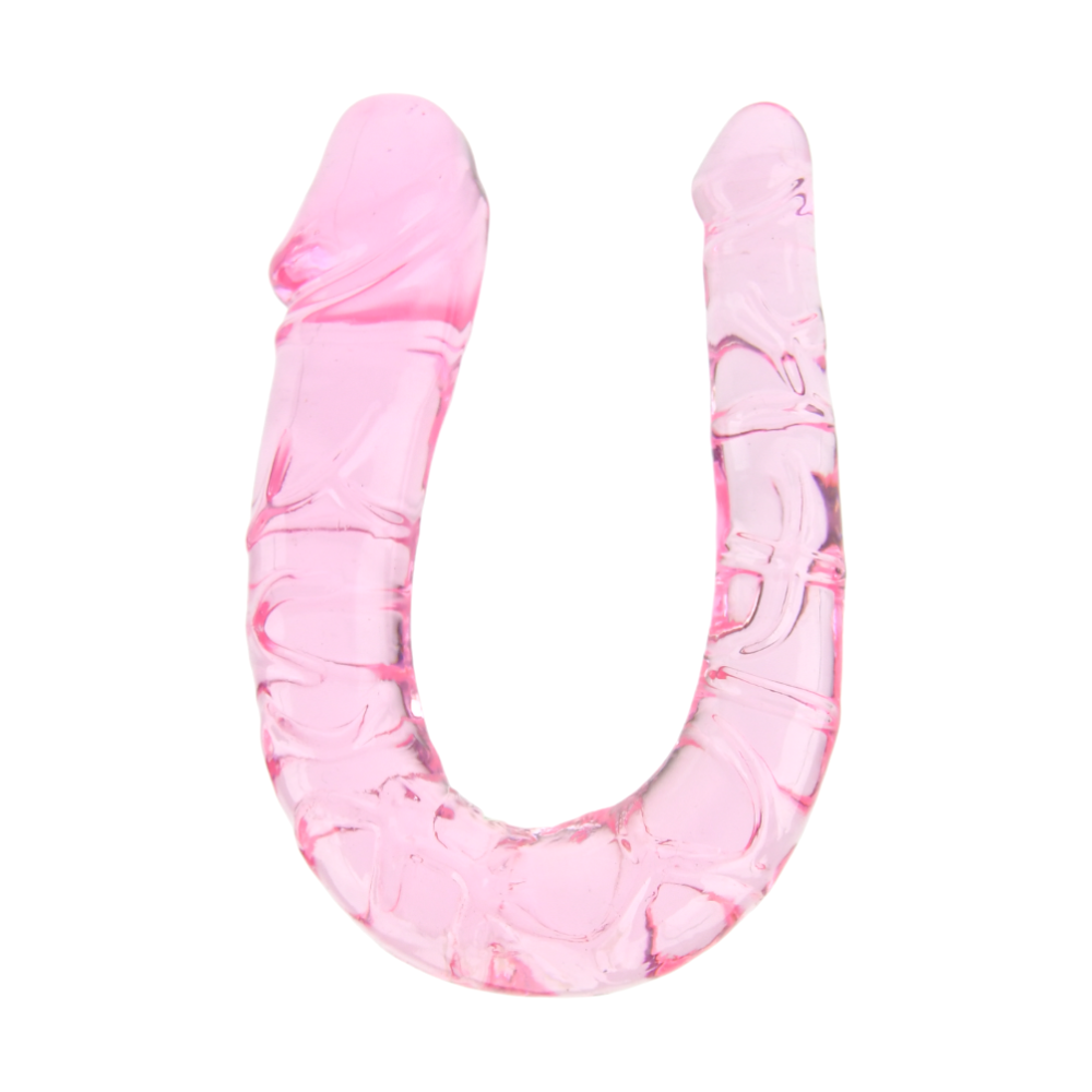 Loving Joy Double Mini – dildo dwustronne 28 cm, różowe