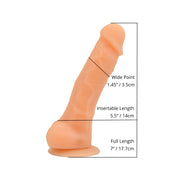 Loving Joy Realistic – dildo silikonowe 18,5 cm, waniliowe