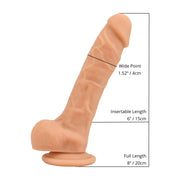 Loving Joy Realistic – dildo silikonowe 21 cm, waniliowe