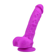 Loving Joy Realistic – dildo silikonowe 21 cm, fioletowe