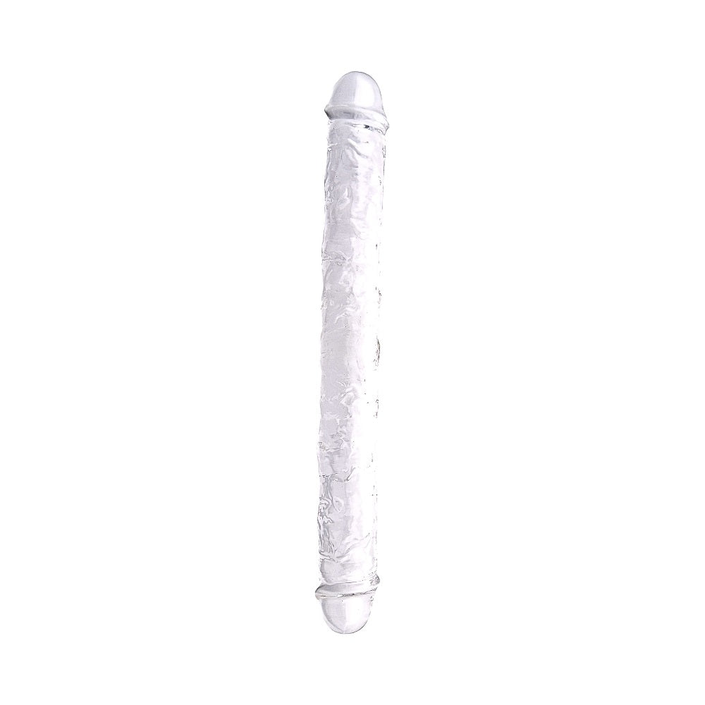 Loving Joy Double – dildo dwustronne 38 cm, transparentne
