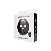 Bound to Please Open Eyed – maska PU ze sznurowaniem