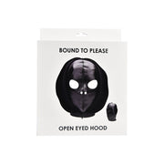 Bound to Please Open Eyed – maska PU ze sznurowaniem
