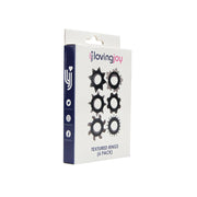 Loving Joy Textured – zestaw 6 pierścieni z TPE