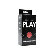 Bound to Play – knebel z perforowaną kulką, czerwony