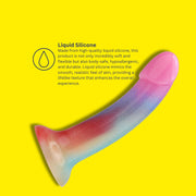 MINA Iridescent – silikonowe dildo z przyssawką 18 cm