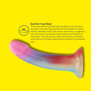 MINA Iridescent – silikonowe dildo z przyssawką 18 cm