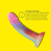 MINA Iridescent – silikonowe dildo z przyssawką 18 cm