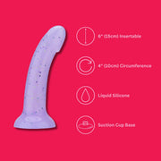 MINA Starlight – silikonowe dildo z przyssawką 18 cm
