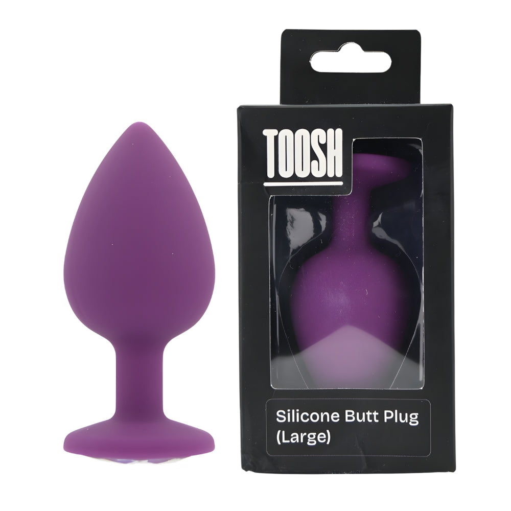 Toosh Large – silikonowy korek analny 9,4 cm, fioletowy