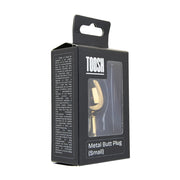 Toosh Small – złoty korek analny 7,2 cm z różową ozdobą