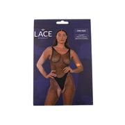 Lace by LJ – bodystocking bez rękawów z siatki, czarne