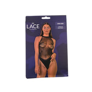 Lace by LJ – czarne body Opaque z tyłem typu string