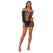 Lace by LJ – sukienka mini z odkrytymi ramionami