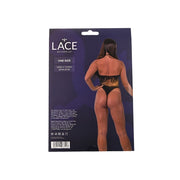 Lace by LJ – body z dekoltem V i kokardką, czarne