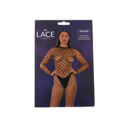Lace by LJ – body z siatki z długimi rękawami