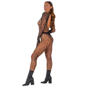 Lace by LJ – kombinezon w panterkę z rękawiczkami