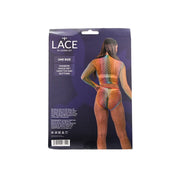 Lace by LJ – tęczowy komplet z siatki: crop top i dół