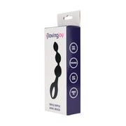 Loving Joy Triple Ripple – kulki analne, czarne