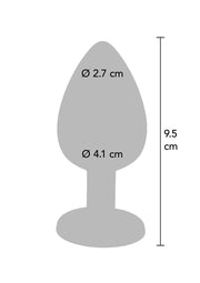 ToyJoy Starlight Booty Jewel Large — korek aluminiowy — 10572-X-SILVER — opakowanie lub drugi widok