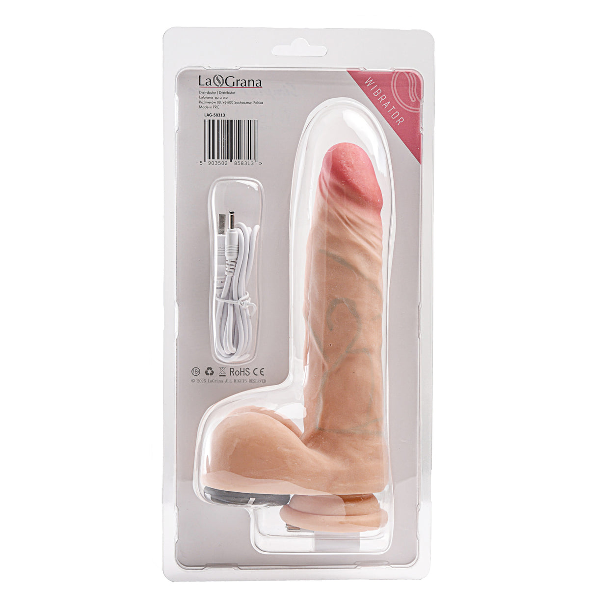 Simple Pleasure wibrator 10 trybów wibracji cyberskóra kolor cielisty 23 cm sterowany bezprzewodowo – zdjęcie 1
