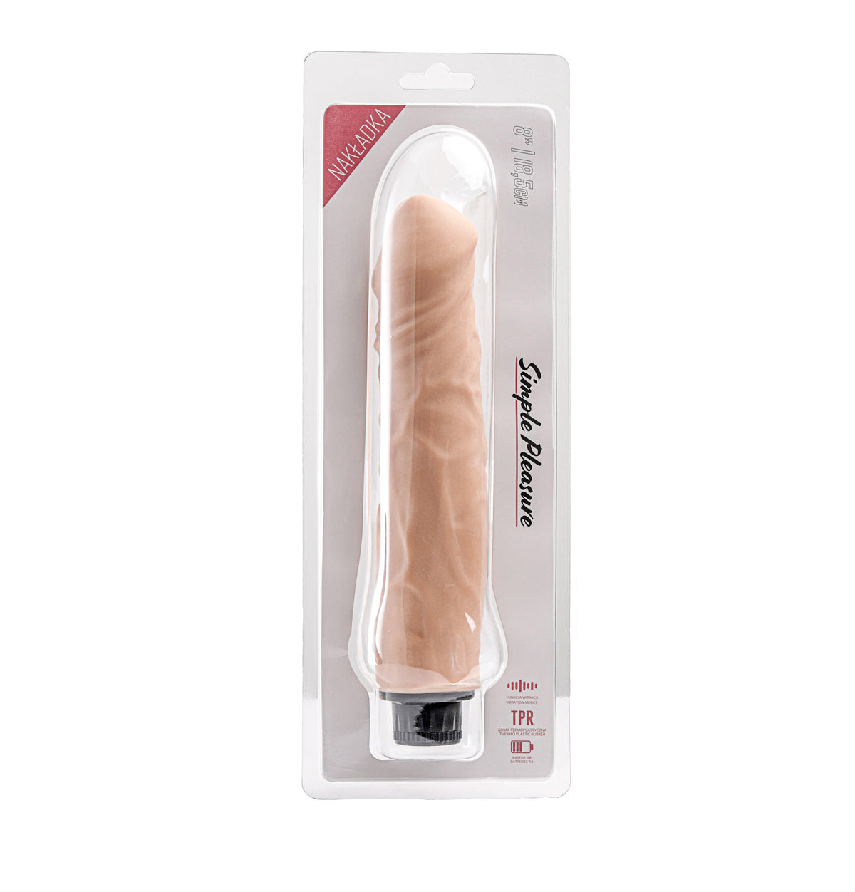 Simple Pleasure wibrator z regulacją prędkości cyberskóra kolor cielisty 23,5 cm – zdjęcie 1