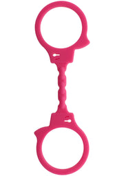 ToyJoy Stretchy Fun Cuffs — różowe kajdanki silikonowe — 10317-X-PINK