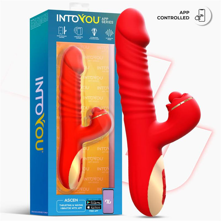 INTOYOU Ascen – wibrator z ruchem posuwistym i aplikacją