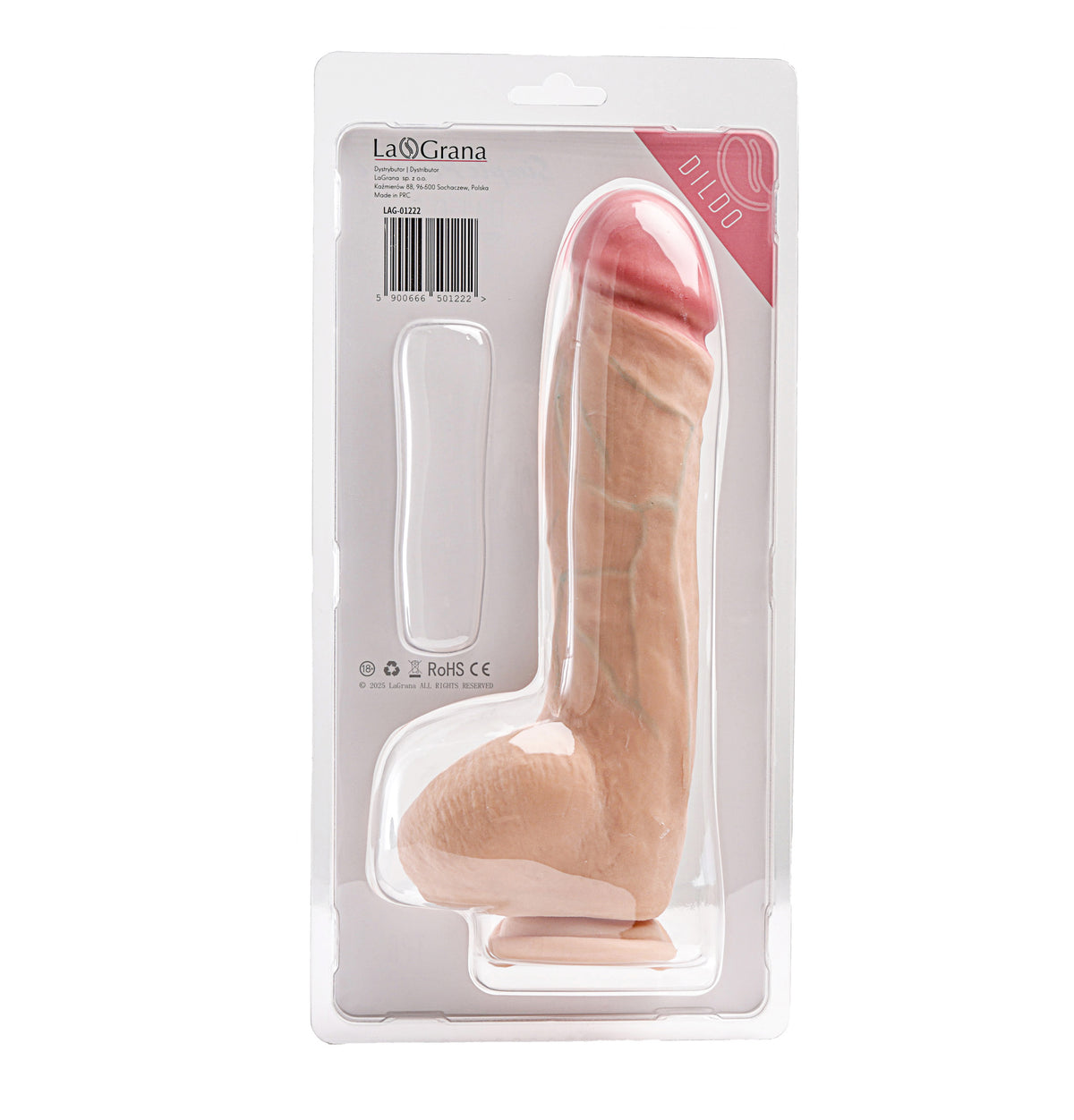Simple Pleasure dildo z wbudowanym kręgosłupem cyberskóra kolor cielisty 25,5 cm – zdjęcie 1