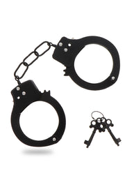ToyJoy Metal Handcuffs — metalowe kajdanki z kluczykami — Czarny