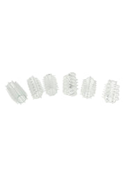ToyJoy Power Sleeve Set — zestaw 6 nakładek TPE — Przezroczysty