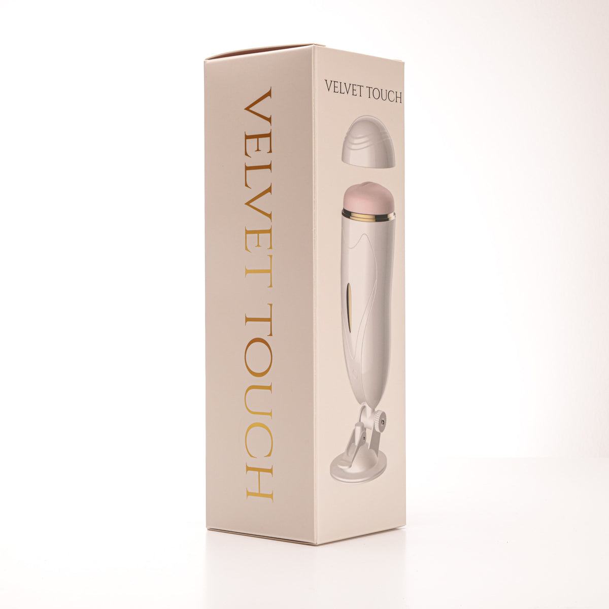Velvet Touch masturbator z wibracją wagina cyberskóra ładowany usb biały – zdjęcie 1