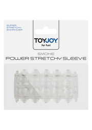 ToyJoy Power Stretchy Sleeve — elastyczna nakładka TPE — Przezroczysty