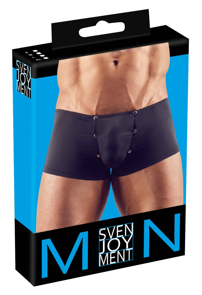 Svenjoyment — czarne bokserki z panelem na napy