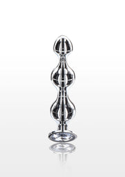ToyJoy Diamond Star Beads Medium — model aluminiowy — 10577-X-SILVER