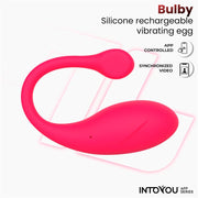 Bulby Vibrating Egg with App Dark Pink – fotografia 3