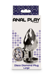 ToyJoy Disco Diamond Large — fasetowany korek — 10599-X-SILVER — opakowanie lub drugi widok