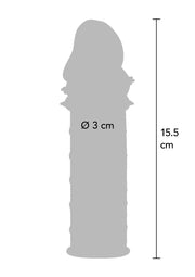 ToyJoy Power Stud Sleeve — nakładka TPE z wypustkami — Przezroczysty — opakowanie lub drugi widok