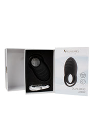 S Pleasures Premium Line — DUAL COCK RING - BLACK – zdjęcie 2