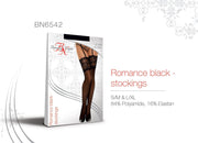 Romance Black — koronkowa góra pończoch