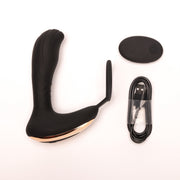 Velvet Touch masażer prostaty z pierścieniem zdalnie sterowany czarny – fotografia 2
