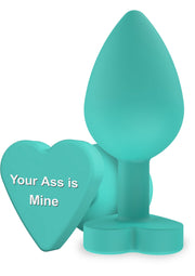 ToyJoy Booty Sweethearts — silikonowy korek z sercem — Zielono-turkusowy