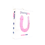 Loving Joy Double Mini – dildo dwustronne 28 cm, różowe