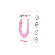 Loving Joy Double Mini – dildo dwustronne 28 cm, różowe