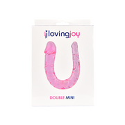 Loving Joy Double Mini – dildo dwustronne 28 cm, różowe