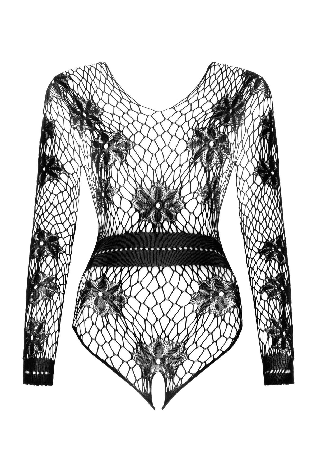 Beauty Night Regina Black — body z siateczki S/L — przód — sam produkt