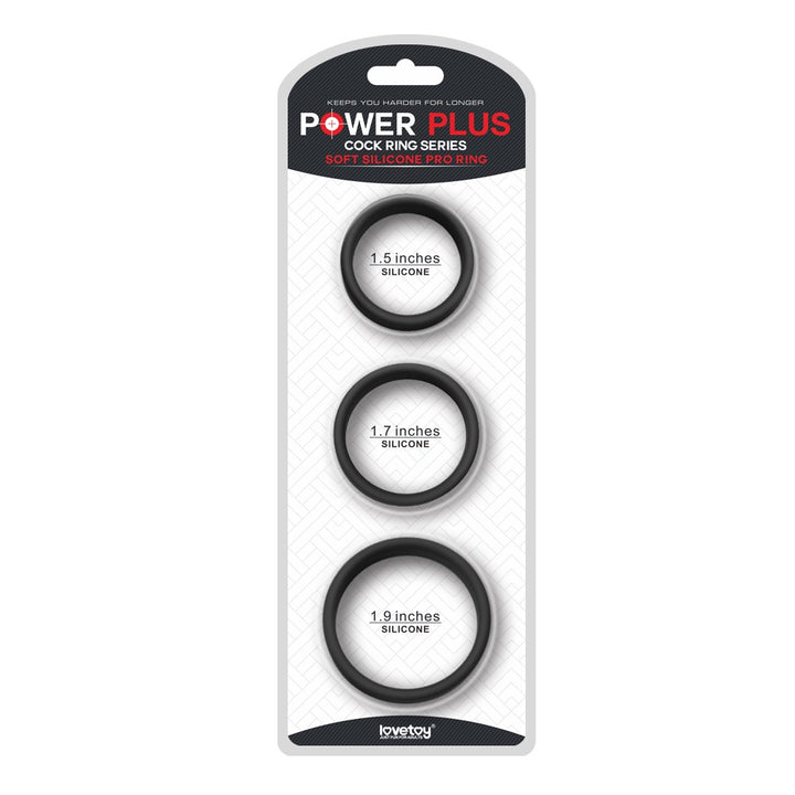 LOVETOY Power Plus Soft Silicone Pro — zestaw silikonowych pierścieni