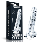 LOVETOY FLAWLESS CLEAR DILDO 7.5'' SKU 24-0114, ujęcie 1