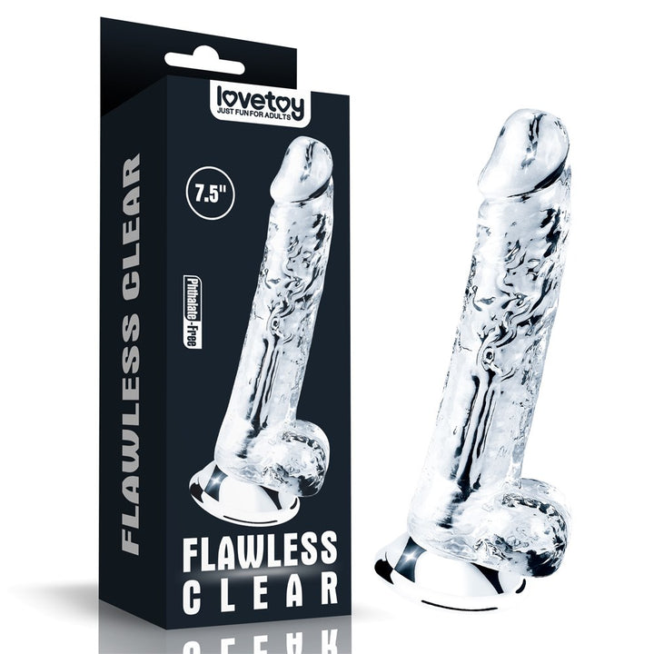 LOVETOY Flawless Clear – przezroczysty model TPE 7,5″