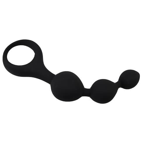 Loving Joy Triple Ripple – kulki analne, czarne